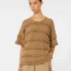 Oversized-Pullover aus Viskose mit Muster, Desert Oversized-Pullover aus Viskose mit Muster, Desert