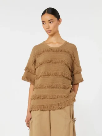 Oversized-Pullover aus Viskose mit Muster, Desert