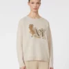 Oversized-Pullover aus Wolle und Kaschmir, Albino