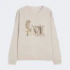 Oversized-Pullover aus Wolle und Kaschmir, Albino