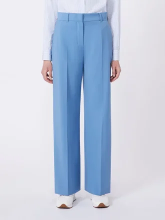 Palazzo-Hose aus Wollstoff, hellblau