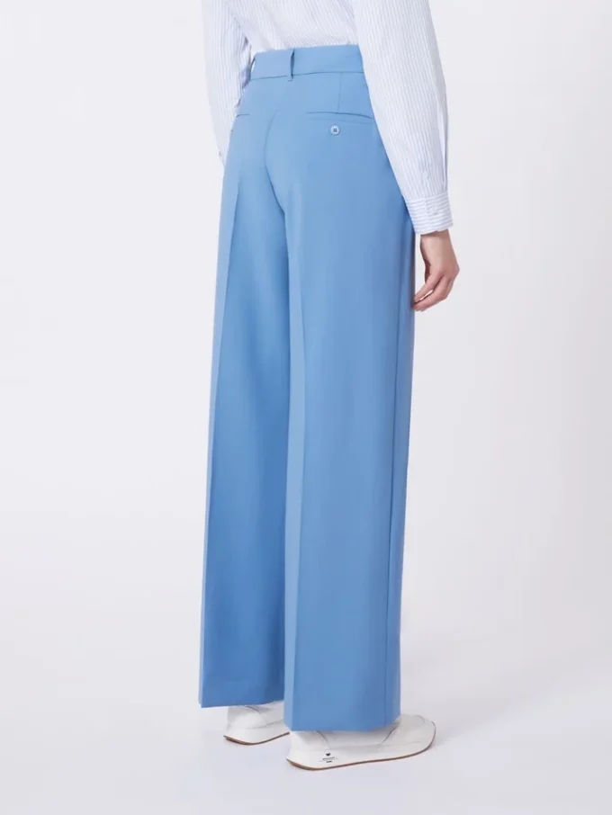 Palazzo-Hose aus Wollstoff, hellblau Palazzo-Hose aus Wollstoff, hellblau