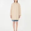 Parka aus wasserabweisendem, wattiertem Stoff, sand