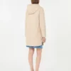 Parka aus wasserabweisendem, wattiertem Stoff, sand