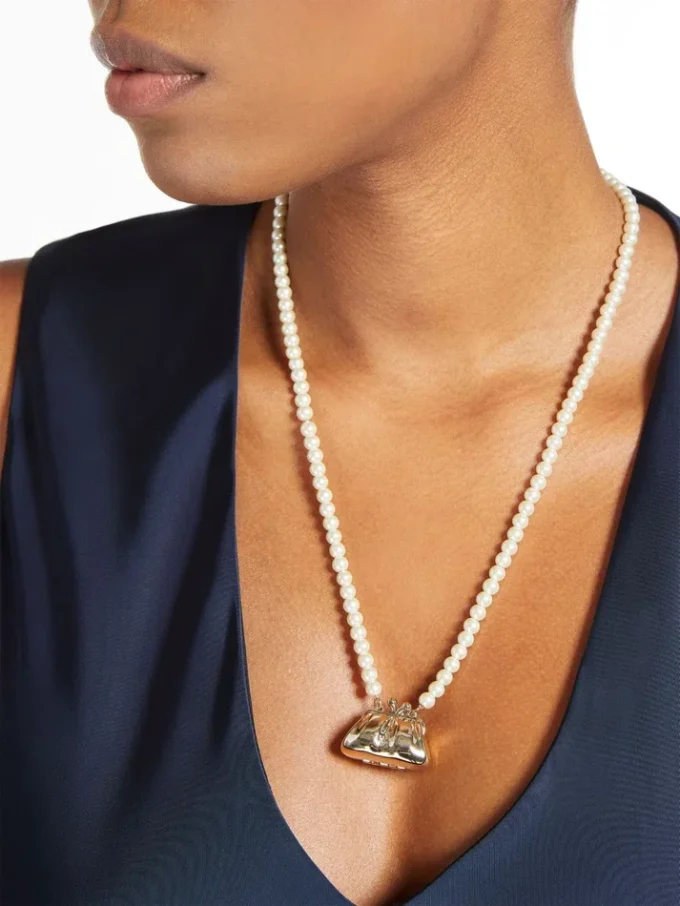Pasticcino-Anhänger-Choker-Halskette, Gold