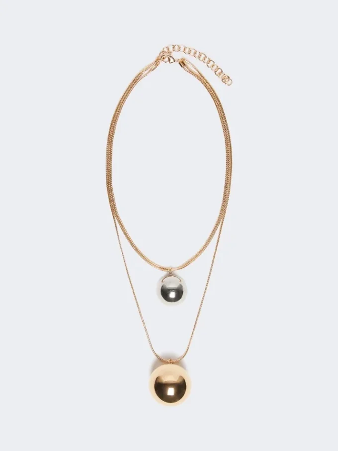 Pasticcino-Tasche Metall-Halskette, Gold
