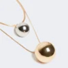Pasticcino-Tasche Metall-Halskette, Gold