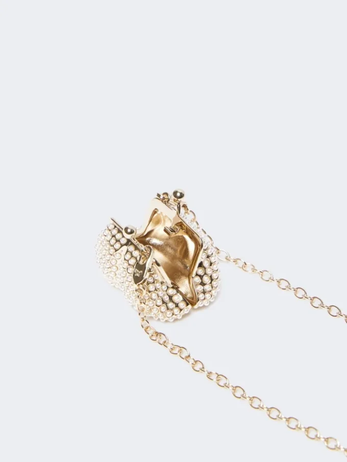 Pasticcino-Taschen-Anhänger-Halskette, Gold Pasticcino-Taschen-Anhänger-Halskette, Gold