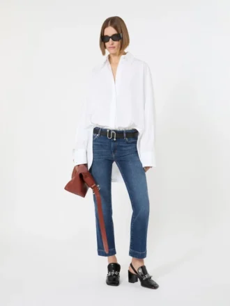 Perfekt sitzende Mini-Flare-Hose mit niedriger Leibhöhe, ultramarinblau