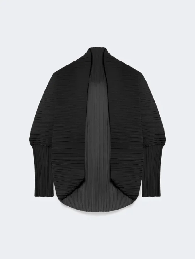 Plissierter Stoff-Bolero, schwarz Plissierter Stoff-Bolero, schwarz