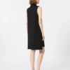 Polo-Kleid aus Scuba-Jersey, schwarz Polo-Kleid aus Scuba-Jersey, schwarz