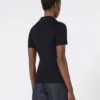 Polohemd aus geripptem Wollstrick, ultramarinblau Polohemd aus geripptem Wollstrick, ultramarinblau
