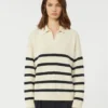 Pullover aus Baumwollgarn, marineblau Pullover aus Baumwollgarn, marineblau