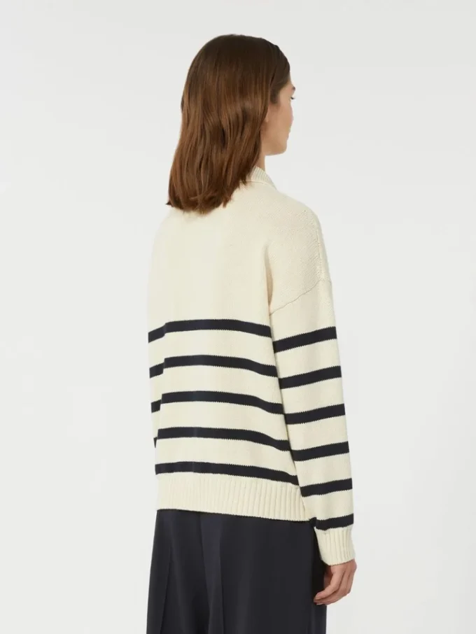 Pullover aus Baumwollgarn, marineblau Pullover aus Baumwollgarn, marineblau
