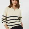 Pullover aus Baumwollgarn, marineblau Pullover aus Baumwollgarn, marineblau