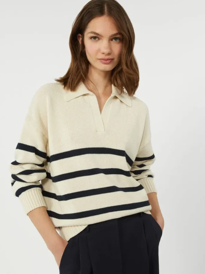 Pullover aus Baumwollgarn, marineblau Pullover aus Baumwollgarn, marineblau