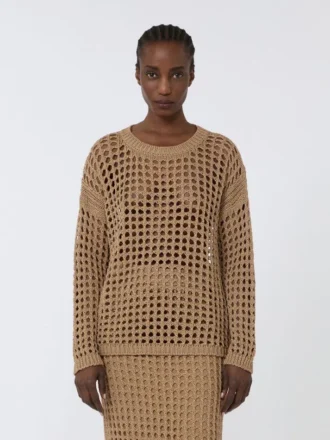 Pullover aus Baumwollmesh, Desert