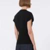 Pullover aus geripptem Viskose-Strick, schwarz Pullover aus geripptem Viskose-Strick, schwarz