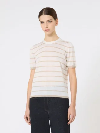 Pullover aus Kaschmir- und Seidengarn, beige