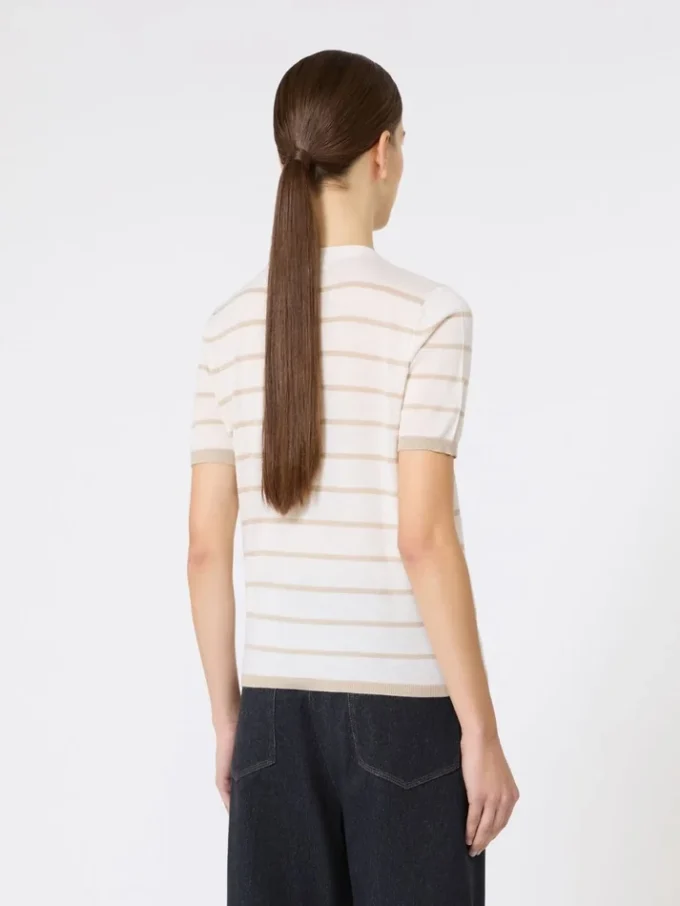 Pullover aus Kaschmir- und Seidengarn, beige Pullover aus Kaschmir- und Seidengarn, beige