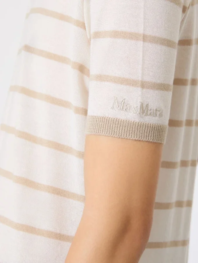 Pullover aus Kaschmir- und Seidengarn, beige Pullover aus Kaschmir- und Seidengarn, beige