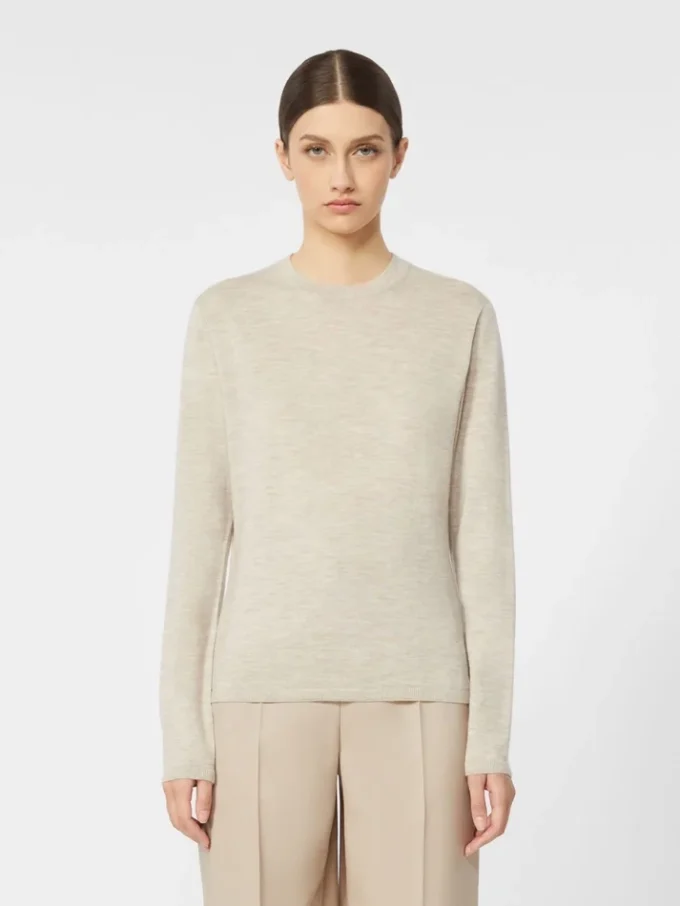 Pullover aus Kaschmirgarn, beige Pullover aus Kaschmirgarn, beige