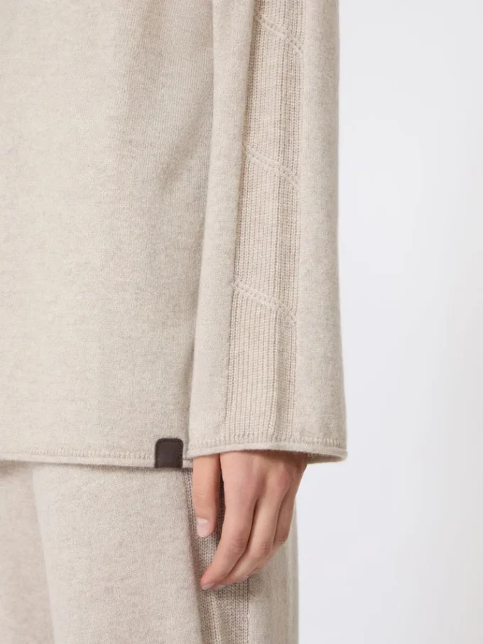Pullover aus Kaschmirgarn, beige Pullover aus Kaschmirgarn, beige