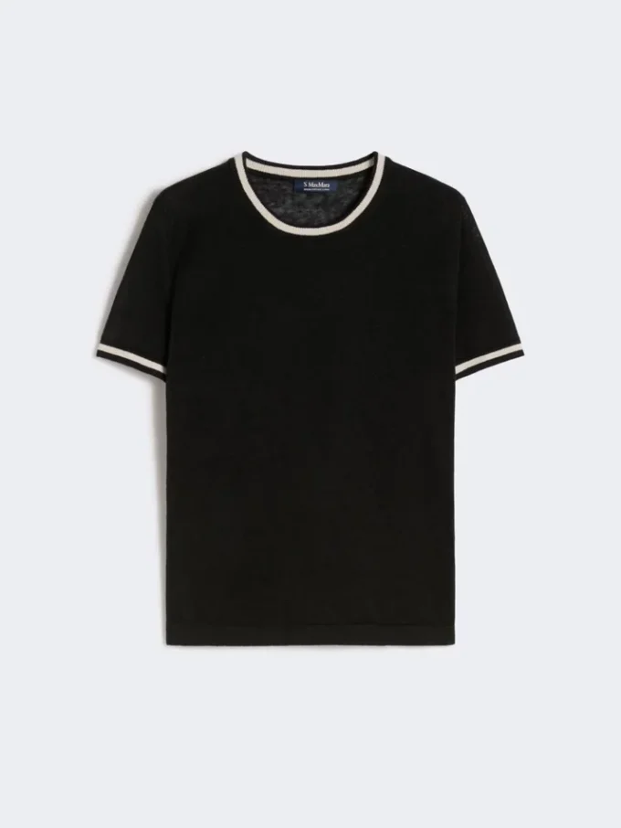 Pullover aus reinem Leinen, schwarz Pullover aus reinem Leinen, schwarz