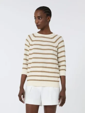 Pullover aus reiner Baumwolle, Seide