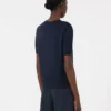 Pullover aus Seide und Baumwolle, marineblau Pullover aus Seide und Baumwolle, marineblau