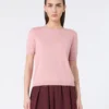 Pullover aus Seide und Baumwolle, rosa Pullover aus Seide und Baumwolle, rosa
