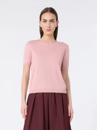 Pullover aus Seide und Baumwolle, rosa