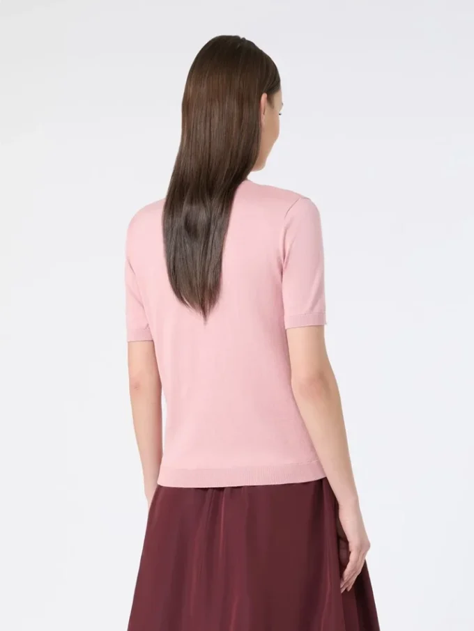 Pullover aus Seide und Baumwolle, rosa Pullover aus Seide und Baumwolle, rosa