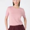 Pullover aus Seide und Baumwolle, rosa Pullover aus Seide und Baumwolle, rosa