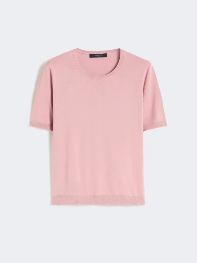 Pullover aus Seide und Baumwolle, rosa Pullover aus Seide und Baumwolle, rosa