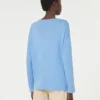 Pullover aus Seiden- und Baumwollgarn, hellblau Pullover aus Seiden- und Baumwollgarn, hellblau