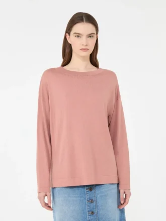 Pullover aus Seiden- und Baumwollgarn, rosa