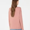 Pullover aus Seiden- und Baumwollgarn, rosa Pullover aus Seiden- und Baumwollgarn, rosa
