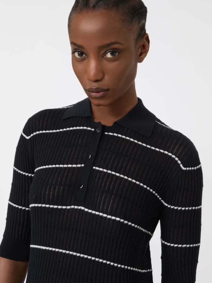 Pullover aus Seiden- und Wollgarn, marineblau Pullover aus Seiden- und Wollgarn, marineblau