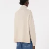 Pullover mit Rollkragen aus Wolle und Kaschmir in Boxy-Passform, weiß Pullover mit Rollkragen aus Wolle und Kaschmir in Boxy-Passform, weiß