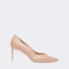 Pumps aus Nappaleder, puderfarben