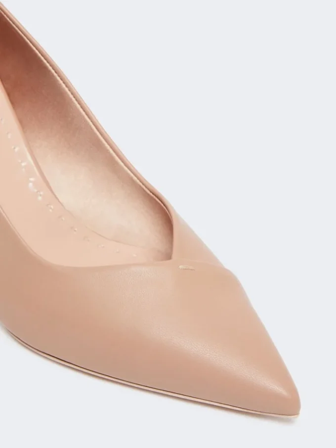 Pumps aus Nappaleder, puderfarben