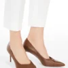 Pumps aus Nappaleder, tabakfarben