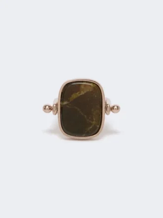 Ring aus Metall und Harz, dunkelbraun Ring aus Metall und Harz, dunkelbraun