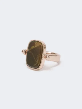Ring aus Metall und Harz, dunkelbraun Ring aus Metall und Harz, dunkelbraun