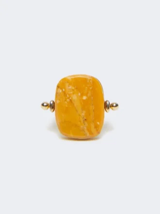 Ring aus Metall und Harz, orange Ring aus Metall und Harz, orange