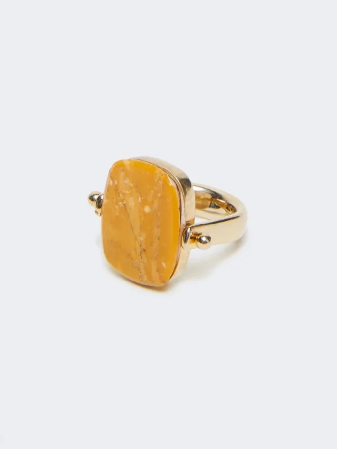 Ring aus Metall und Harz, orange Ring aus Metall und Harz, orange