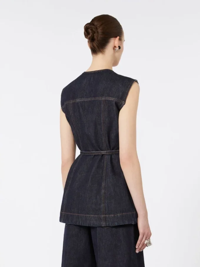 Ärmelloses Denim-Oberteil, mitternachtsblau Ärmelloses Denim-Oberteil, mitternachtsblau