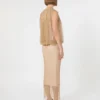 Ärmelloses Jerseykleid mit Kristallen, kamelfarben Ärmelloses Jerseykleid mit Kristallen, kamelfarben
