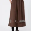 Ärmelloses Kleid aus Baumwollpopeline, schokoladenbraun Ärmelloses Kleid aus Baumwollpopeline, schokoladenbraun